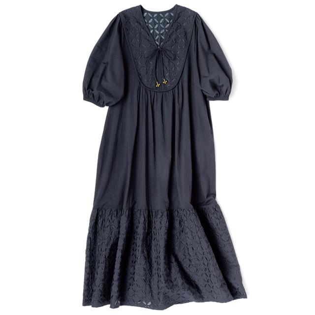 インド製 リバースアップリケ ワンピース ファッション ワンピース PC5522