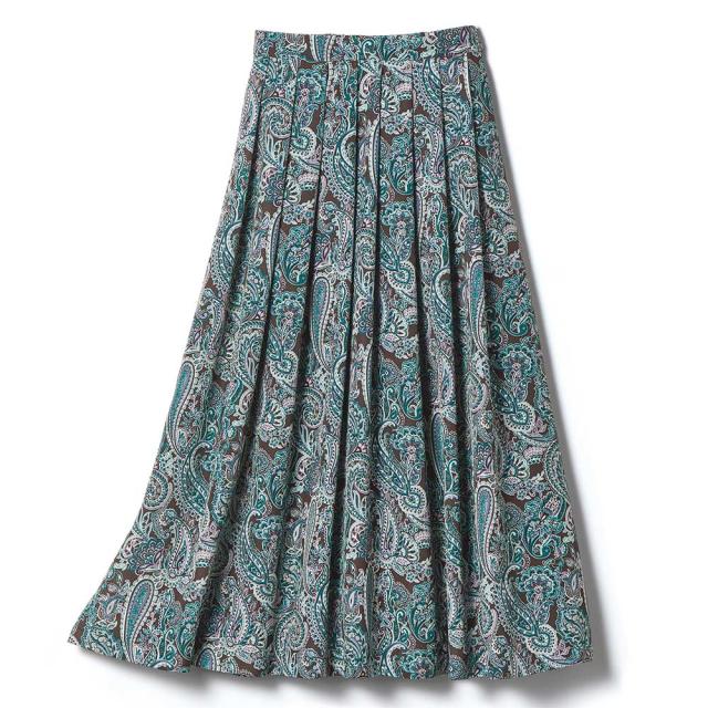 ビンダ社 ペイズリープリント タックスカート ファッション スカート