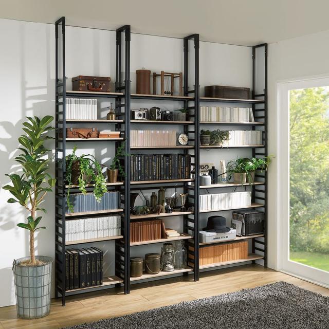 家具 収納 本棚 ラック シェルフ メタルラック スチールラック ブルックリン風突っ張りラック 幅60cm 奥行23cm 高さ218 250cm の通販はau Pay マーケット ディノス Au Pay マーケット店