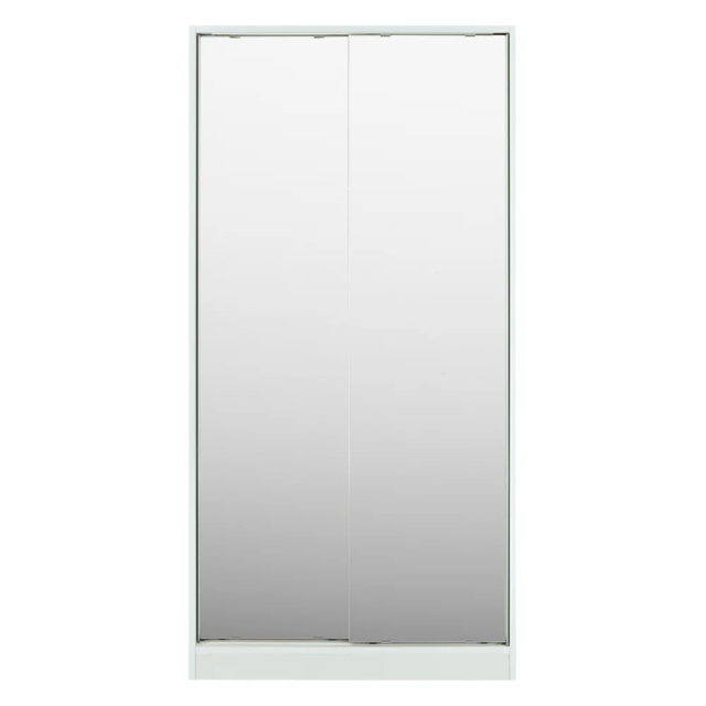 狭い場所でも収納たっぷり引き戸壁面収納シリーズ 収納庫 ミラー扉タイプ 幅90cm 壁面収納 システム収納 リビング壁面収納 643508_5
