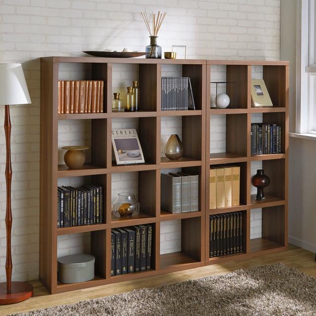 縦横自在スクエアシェルフ 4×2 幅78cm 高さ152cm 本棚 ラック シェルフ コレクションケース ディスプレイラック 飾り棚 644146