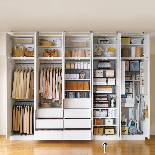 衣類収納 ワードローブ クローゼット 梁避け対応システムユニット 奥行54cmタイプ 棚収納 530923の通販は 49,900円