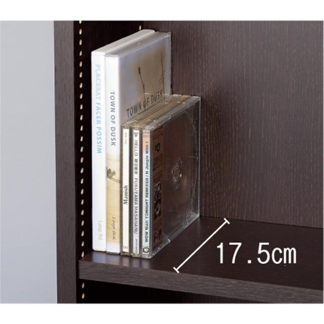 1cmピッチ薄型壁面書棚 奥行20.5cm 幅42cm 高さ180cm 扉 本棚 ラック シェルフ コミックラック 627812_5