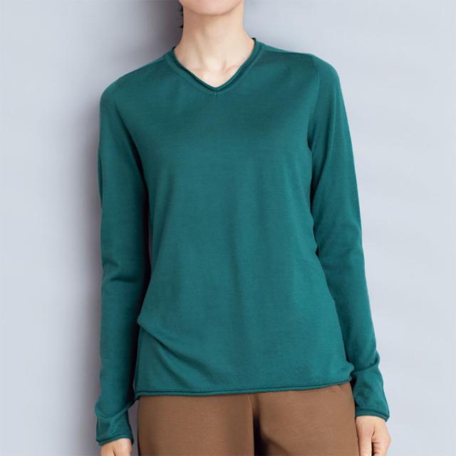 アラシャンカシミヤ ホールガーメント（R） Vネック プルオーバー ニット セーター ニットセーター PC6168