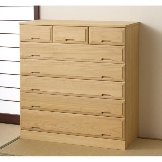 衣類収納 押入れ クローゼット収納 【日本製】北欧風総桐チェスト 幅100cm・6段（8杯） 532157の通販は
