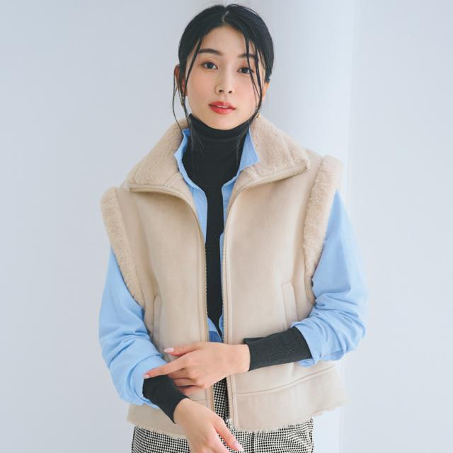 フェイクムートン ジレ サステナブル 119501