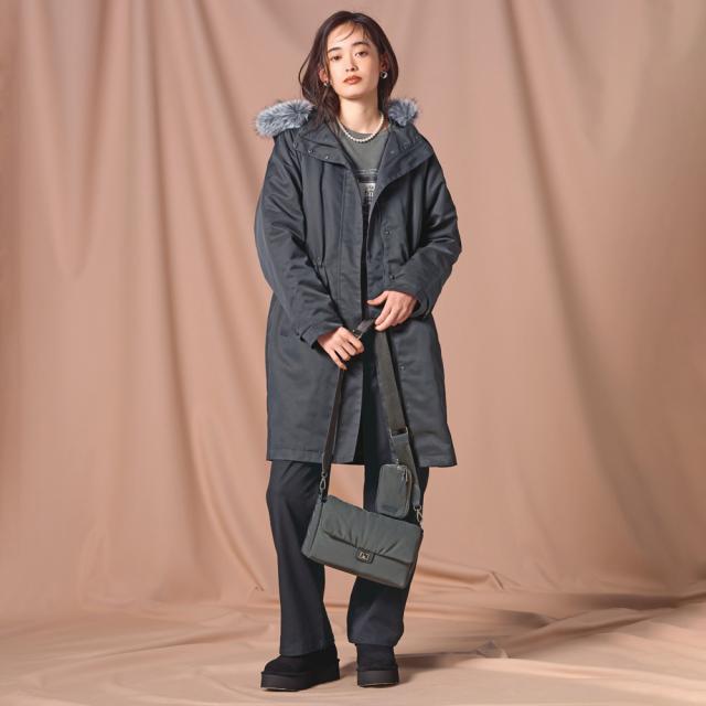 ≪股下丈68cm≫テフロン加工 カラーデニム ストレートパンツ