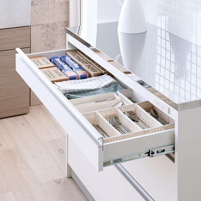 収納物を考えたステンレストップカウンター ハイタイプ（高さ97.5cm） 幅117.5cm キッチン収納 キッチンカウンター 641626_4