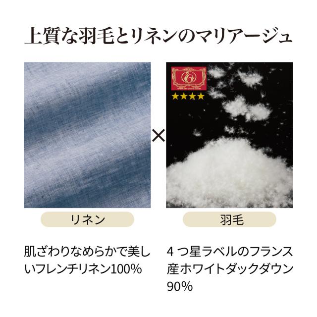 夏用 ≪ダブル≫  リネンのダウンケット 肌掛け 肌掛け布団 ダウンケット 650403_4
