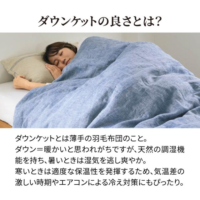 夏用 ≪ダブル≫  リネンのダウンケット 肌掛け 肌掛け布団 ダウンケット 650403_5