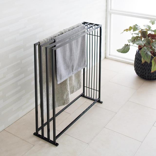 Hanji/ハンジ タオルハンガー 4連 幅66.5cm 奥行21.6cm 高さ71cm バス用品 バスマット バスタオルスタンド ハンガー H74725