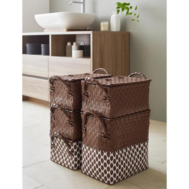 家具 収納 小物収納 収納ボックス 収納ケース Sepia シーピア フタ付きスタッキングバスケット 大 幅30cm 奥行cm 高さ33cm Hの通販はau Pay マーケット ディノス Au Pay マーケット店