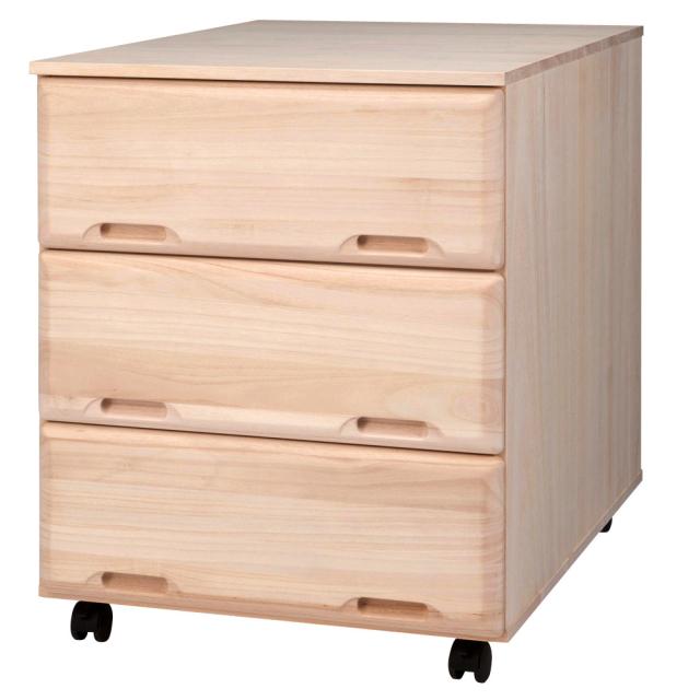 【衣類に優しい押し入れ収納】総桐スライドレール 押し入れタンス ミドル 3段・高さ69cm 衣類収納 押入れ クローゼット収納 633121