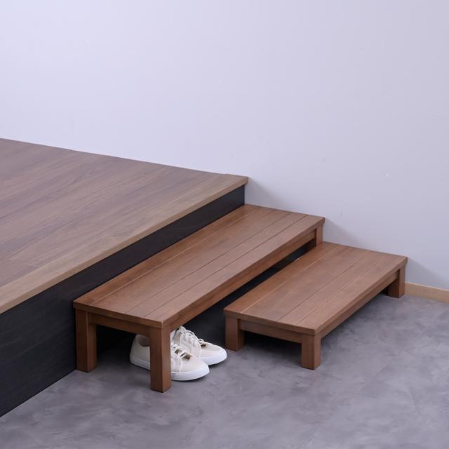 ≪幅150cm≫天然木玄関ふみ台（ハイタイプ） 生活雑貨 便利グッズ ステップツール 959741