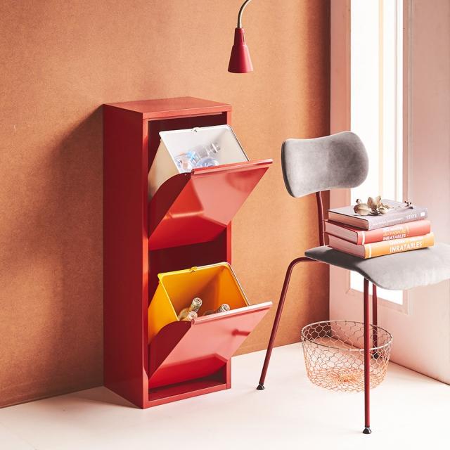 DOTTUS/ドッタス ダストボックス2段（2分別ゴミ箱）幅34cm奥行25cm高さ