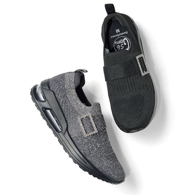 GOMUGOMU/ゴムゴム ニットラメスリッポン スニーカー コンフォートシューズ M24204