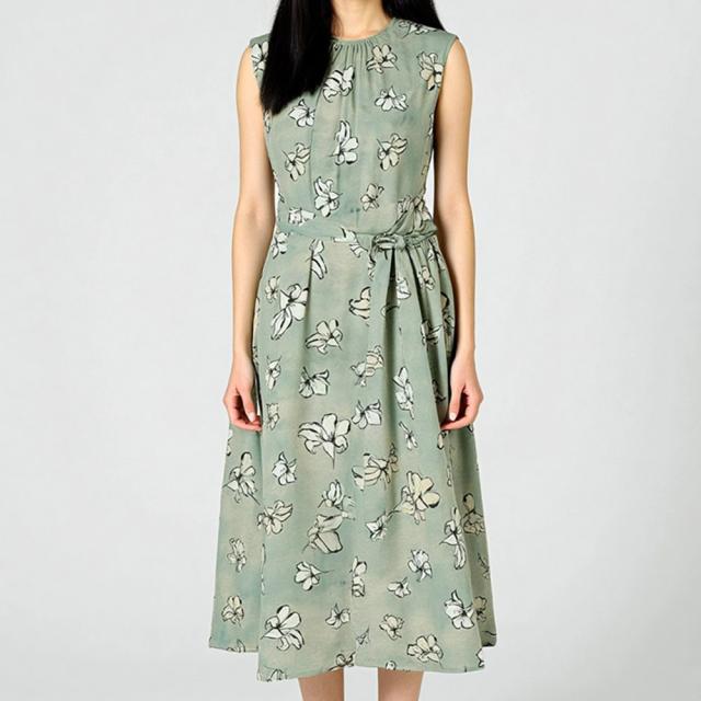 イタリア素材 グラデーションプリント ワンピース ファッション ワンピース PC5996