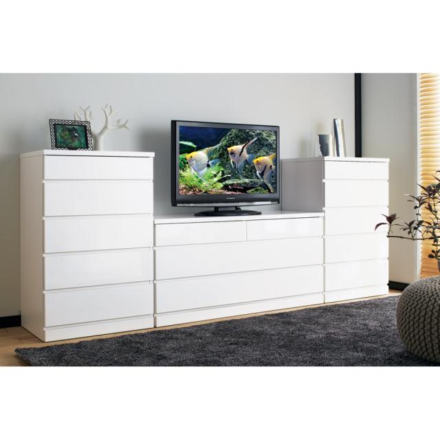 衣類収納 タンス 【日本製】前面光沢＆引き出し内部化粧チェスト 幅60cm・5段 532015の通販は