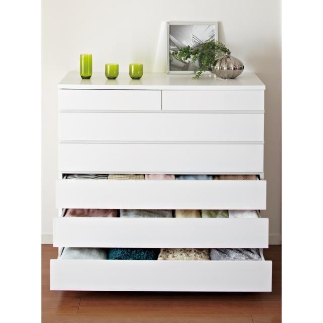 衣類収納 タンス 【日本製】前面光沢＆引き出し内部化粧チェスト 幅120cm 6段 532024の通販は