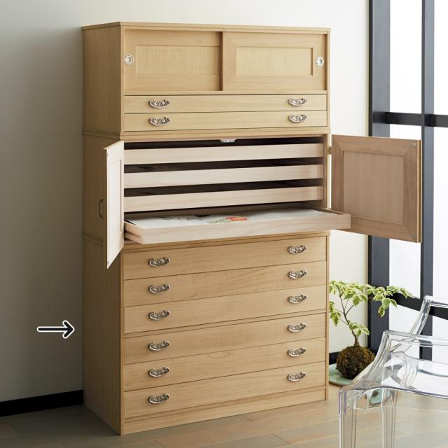 衣類収納 タンス 【本格派の着物収納】総桐着物収納ユニットタンス 6段 高さ74.5cm 532033の通販は