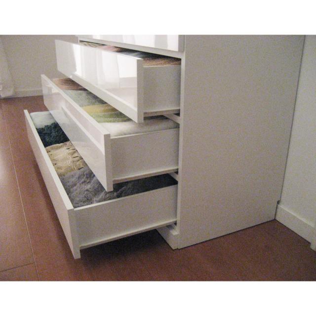 【日本製】前面光沢＆引き出し内部化粧チェスト 幅60cm・5段 衣類収納 タンス 633017_8