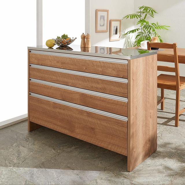 ステンレストップ間仕切りカウンター 幅150cm キッチン収納 キッチンカウンター 641515_9