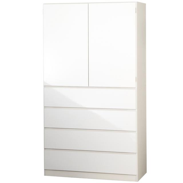 衣類収納 ワードローブ クローゼット スタイリッシュな着物専用クローゼット 上盆収納＆下引き出し・幅100cm 889928の通販は