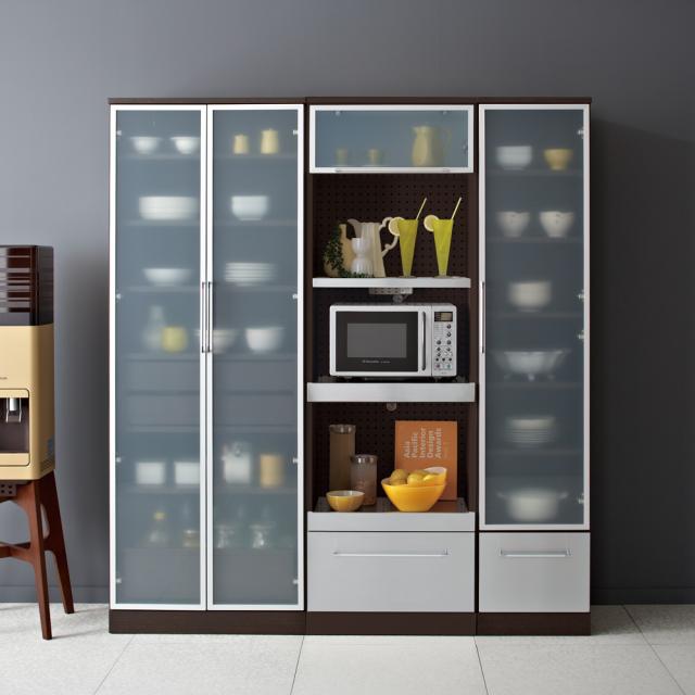 食器棚 食器棚・レンジ台（ウォルナット/ホワイト/ナチュラル）ハイタイプの大