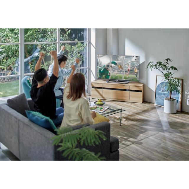 【タケ】テレビ台(幅130cm) コーナー対応 キャスター付きコーナーテレビ台 幅130高さ44cm ロータイプ