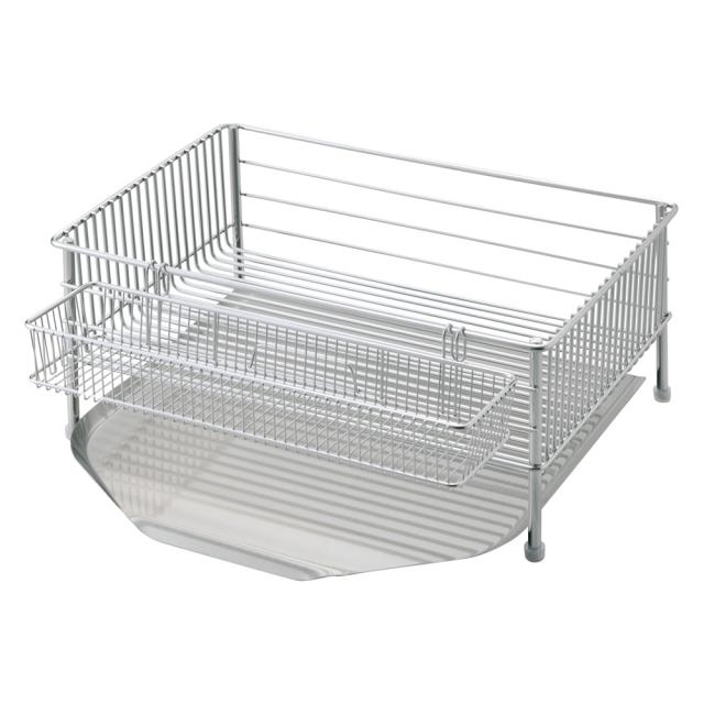 la base/ラバーゼ ステンレス水切りかごセット 縦置き小サイズ 水切りかご ラック シンク周り用品 603601_5
