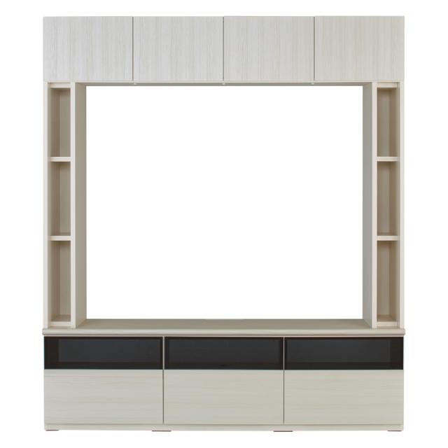 薄型壁面収納テレビ台 幅155高さ180cm 天板高さ42cmタイプ テレビ台 テレビボード 壁面収納テレビ台 587928