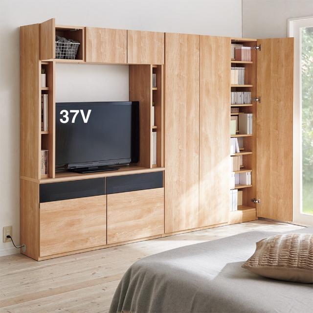 薄型壁面収納テレビ台 幅180高さ180cm 天板高さ52cmタイプ テレビ台 テレビボード 壁面収納テレビ台 587932_3