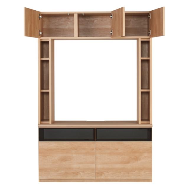 薄型壁面収納テレビ台 幅120高さ180cm 天板高さ62cmタイプ テレビ台 テレビボード 壁面収納テレビ台 587933