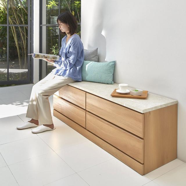 家具 収納 衣類収納 タンス チェスト 上品にトレンド感を 大理石柄モダンチェスト 2段 高さ50cm 幅159 5cm の通販はau Pay マーケット ディノス Au Pay マーケット店