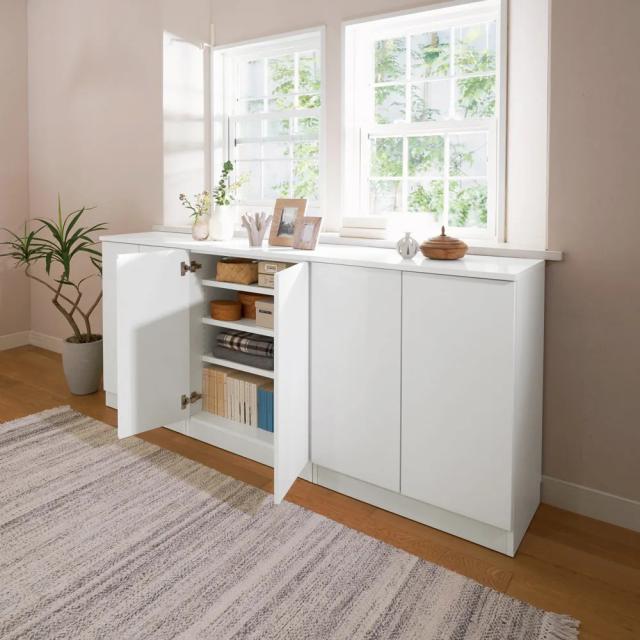 リビング収納 リビング ぴったりサイズが見つかるフルスライドレールチェスト 4段 高さ89.5cm・幅70cm 531720の通販は