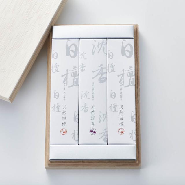天然香木の桐箱進物 三箱入り 仏壇 仏具 LX0114