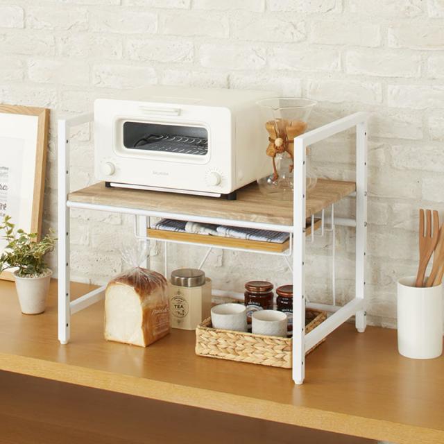 キッチン用品収納 ブルックリン風レンジラック 1段 幅59.5cm 527405の通販は