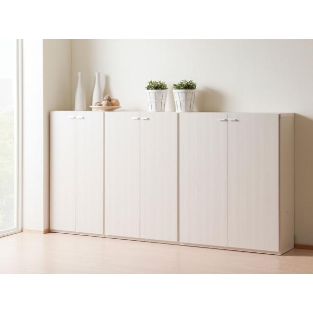 ≪幅74.5cm≫ガラス扉の本棚 単品 奥行39cm 高さ114cm （重厚感のあるがっちり本棚シリーズ） 本棚 ブックシェルフ 書棚 643918_2