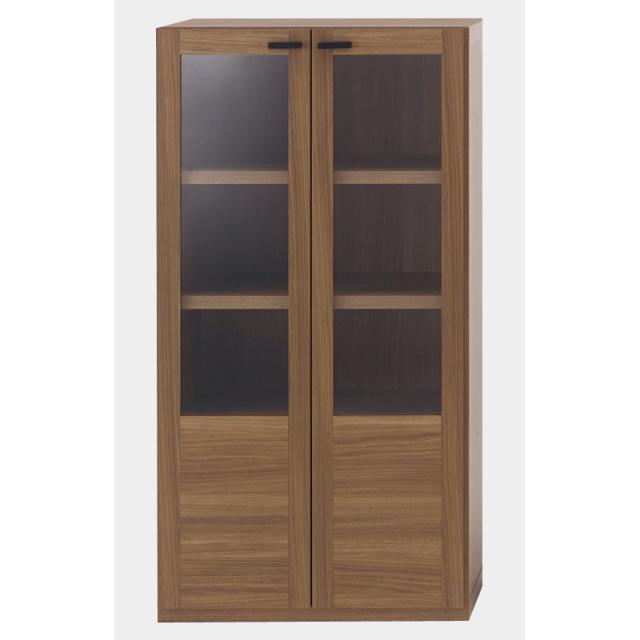 ≪幅74.5cm≫ガラス扉の本棚 単品 奥行39cm 高さ114cm （重厚感のあるがっちり本棚シリーズ） 本棚 ブックシェルフ 書棚 643918_4