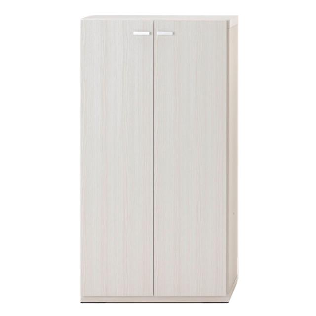 ≪板扉 幅74.5cm×2台≫重厚感のあるがっちり本棚 板扉上下セット高さ228cm＋天井突っ張り金具 本棚 ラック 突っ張り収納 643925_4