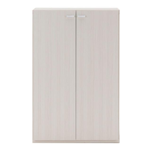≪板扉 幅74.5cm×2台≫重厚感のあるがっちり本棚 板扉上下セット高さ228cm＋天井突っ張り金具 本棚 ラック 突っ張り収納 643925_6