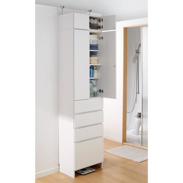 家具 収納 トイレ収納 洗面所収納 組立不要 天井まで使える薄型サニタリーチェスト 奥行31 5cmタイプ 幅50cm の通販はau Pay マーケット ディノス Au Pay マーケット店