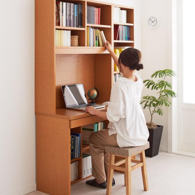 本好きの為のデスクシリーズ デスク本体 幅90cm 机 オフィス 事務 書斎机 643533_3