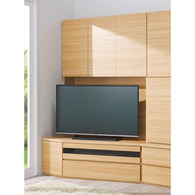 コーナー壁面収納テレビ台 幅117高さ180cm 左壁設置用 【ハイバック収納】 テレビ台 テレビボード 壁面収納テレビ台 628514_1