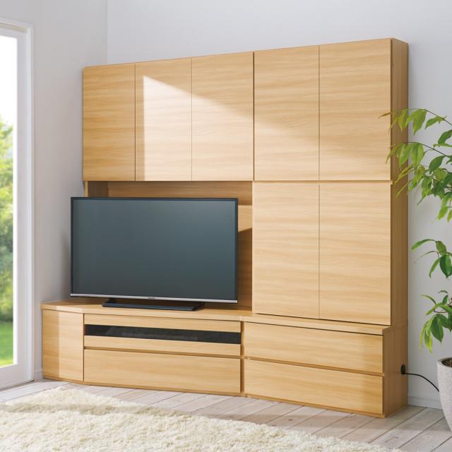 コーナー壁面収納テレビ台 幅117高さ180cm 左壁設置用 【ハイバック収納】 テレビ台 テレビボード 壁面収納テレビ台 628514_2