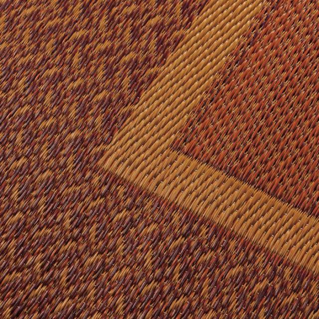 ≪3畳 約174×261cm≫ 紋織りい草上敷き裏付き・細べり〈ランクス〉 カーペット ラグ マット 654474_3