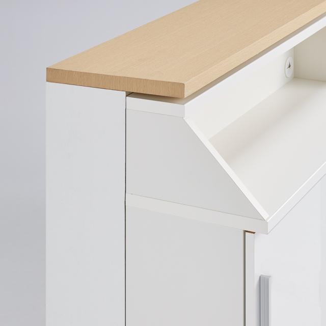 ≪高さ70cm≫ 狭いカウンター天板下にもすっきり納まる収納庫 幅120cm リビング収納 電話 FAX台 多段 629103_5