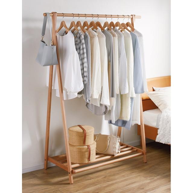 衣類収納 コートハンガー コート掛け 頑丈天然木A型ハンガーラック 幅88cm 531523の通販は