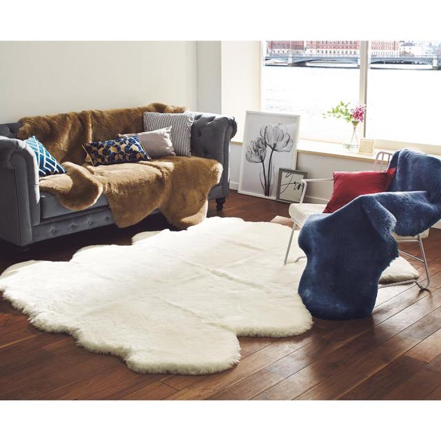 カーペット マット ラグ 絨毯 ≪約180×220cm≫ 短毛フルスキンMouton/ムートン H73459の通販は