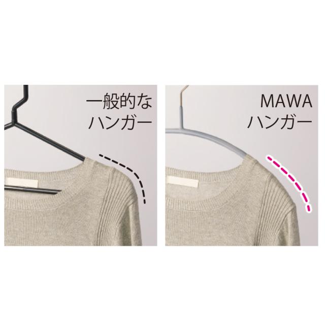 ≪お得な60本組≫ ジャストフィットハンガー ラウンド【MAWA（マワ）×スタイリスト・小山田早織コラボ】 衣類ハンガー スカート 582403_7